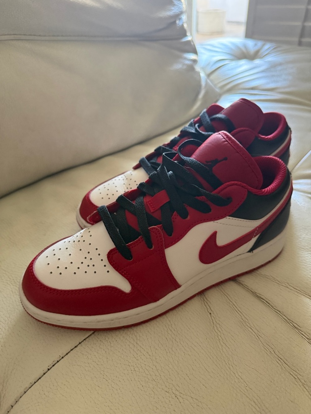 Nike Low Top Sneakers in Red, White & Black